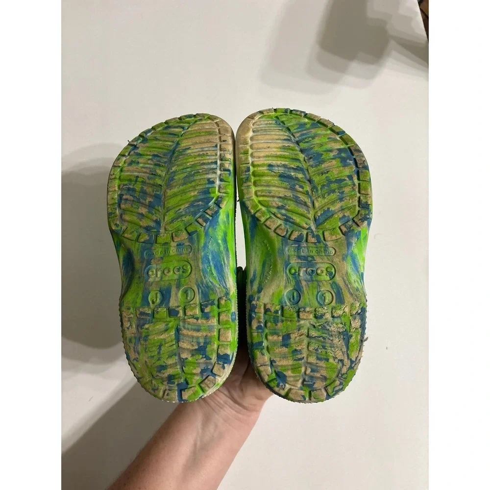 Crocs Tie-Dye (size J1) Blue & Green Crocs